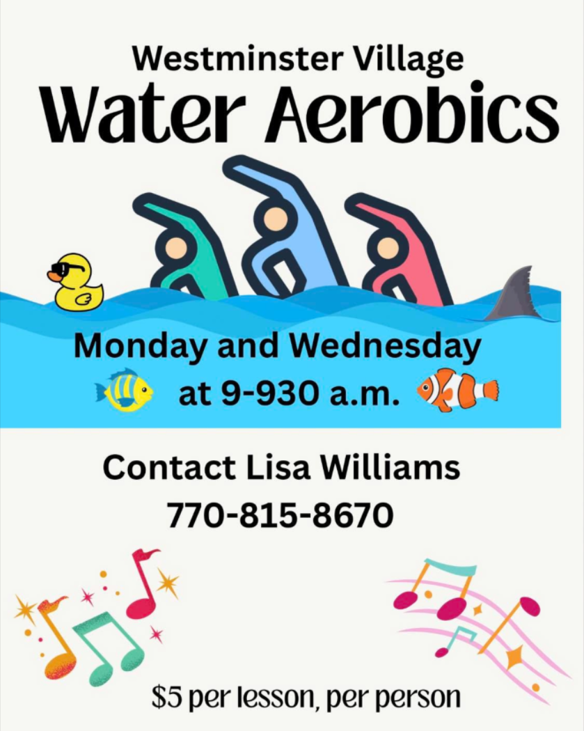 Water Aerobics — Monday and Wednesday at 9–9:30 AM, $5 per lesson