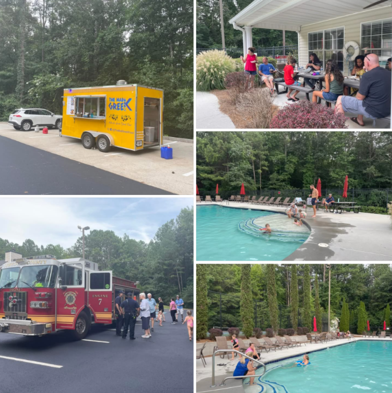 National Night Out — August 2024 with food trucks and pool gathering